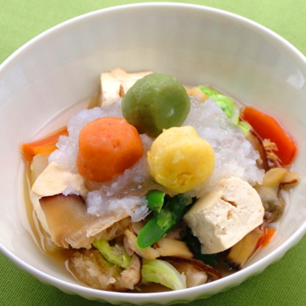 野菜ミックスボールのみぞれ煮 学校給食レシピ 野菜ミックスボールのみぞれ煮 学校給食レシピ